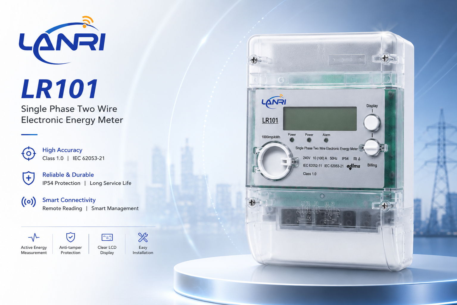 LR101 single-phase energy meter