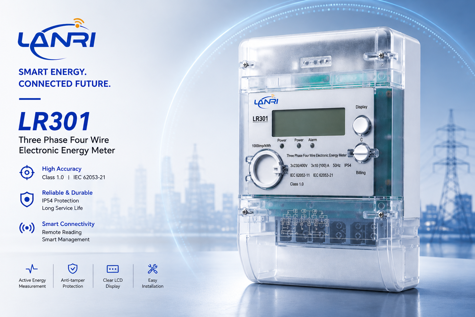 LR301 three-phase smart meter